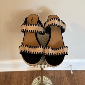 Sonoma Black and Tan Espadrille Sandals